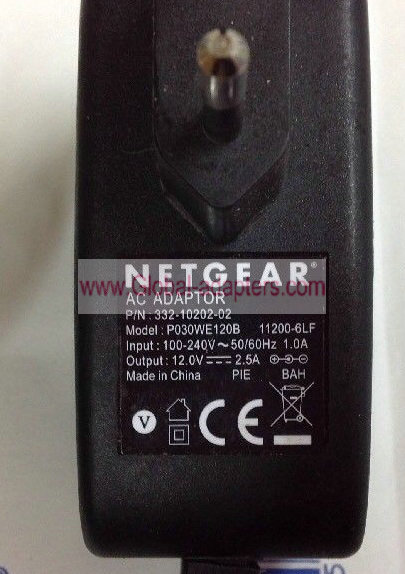 New NETGEAR AC ADAPTOR 332-10202-02 PO30WE120B 12.0V 2.5A EU Power Supply - Click Image to Close